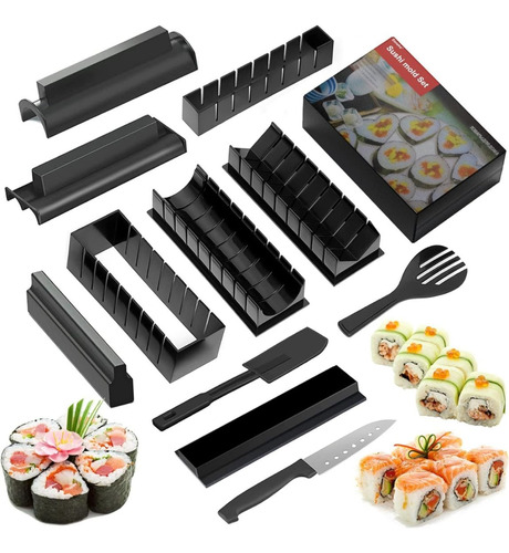 Kit Fabricación De Sushi Moldes Para Sushi Figuras 