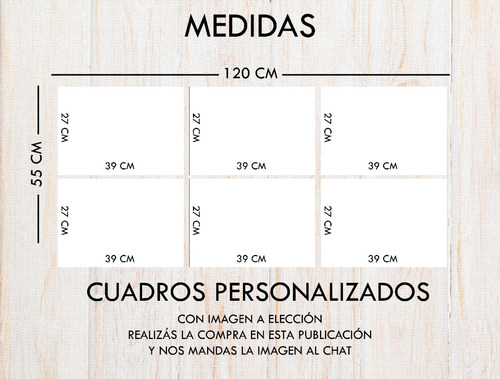 Cuadro Personalizado Rectangular 120cm X 55 Cm