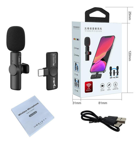Imagen 11 de 12 de Micrófono Clip De Solapa Inalámbrico 2.4g Transmisor Plug