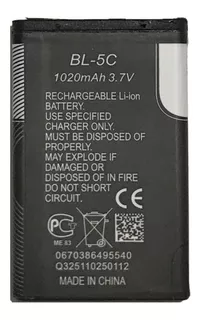 Bateria Para Nokia Bl-5c 3.7v 1020 Mah