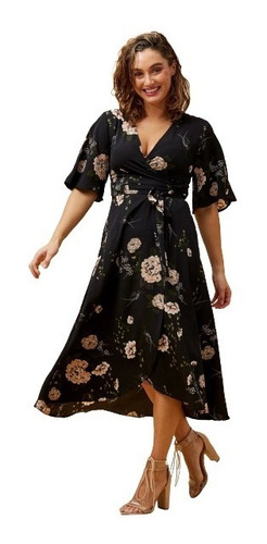 Vestido Rocco Modelo Flora D508611 - Plus Size Del S Al 3xl