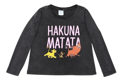 Polera Rey León Hakuna Matata - Manga Larga