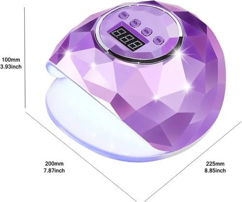 Lampara Led Espejo Diamante Para Secado Rápido De Uñas 86w