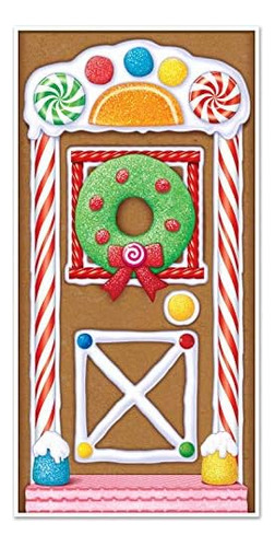 20017 Gingerbread House Door Cover, 30  X 5 (3-pack)