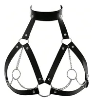 Comprar Arnes Ajustable Con Cadena Estilo Gótico, Sexy Simil Cuero Negro Unica