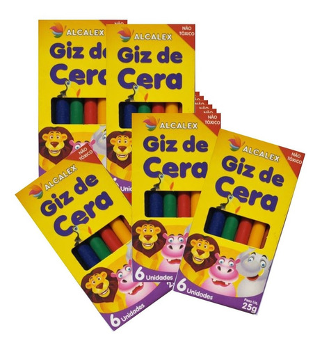 25 Cxs Giz De Cera Pequenas Brinde Lembrancinha  Atacado