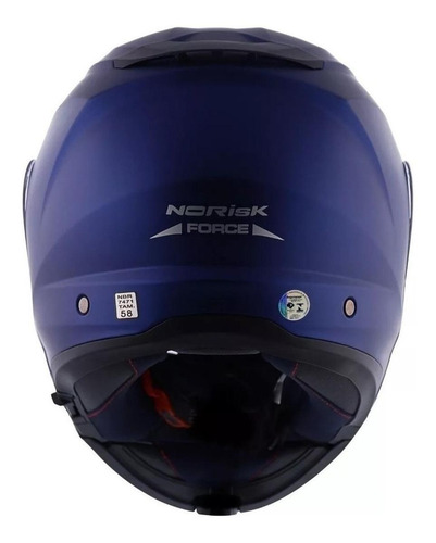 Imagem 2 de 4 de Capacete para moto escamoteável Norisk Force azul-fosco monocolor tamanho 60