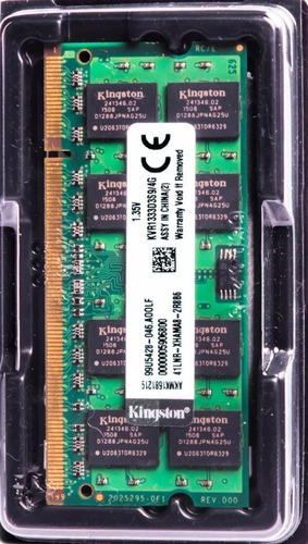 Memória Kingston Ddr3l 4gb 1333 Notebook 1.35v Low Voltage