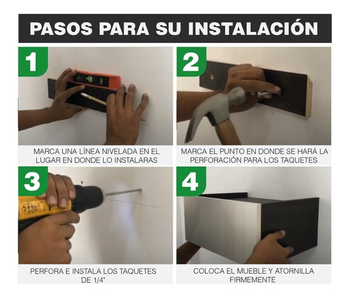 Imagen 8 de 9 de Mueble Flotante Para Baño Moderno 40 X 60 Cm