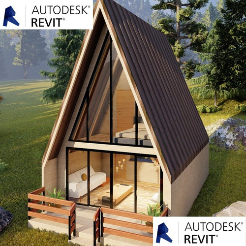 Projeto De Chalé De Madeira Editável Em Revit