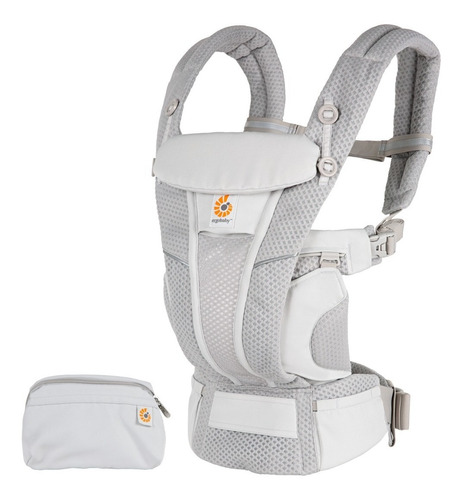 Canguru Ergobaby Omni Breeze + Pochete - Cinza Claro