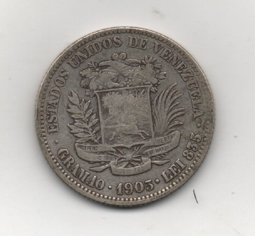 Moneda De 2 Bs De 1903