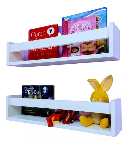 Estantería infantil de juguetes y libros mdf blanco