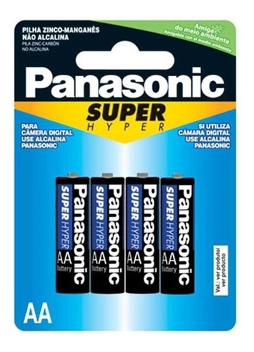 Pila AA Panasonic Super Hyper UM-3SH Cilíndrica - pack de 4 unidades