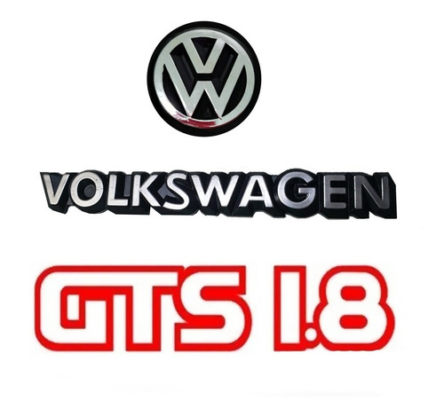 Imagem 1 de 5 de Kit Adesivos E Embl Gol Gts Com Adesivo Gts Vermelho +brinde