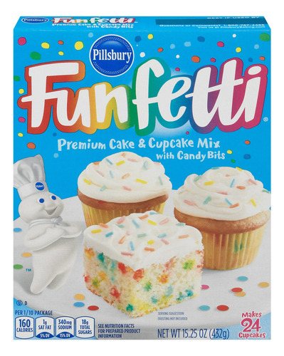 Harina Pillsbury Funfetti Premium Cake And Cupcake Mix Imp.