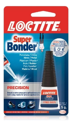 Super Bonder Loctite Precision Henkel Adhesivo Instanta 5g