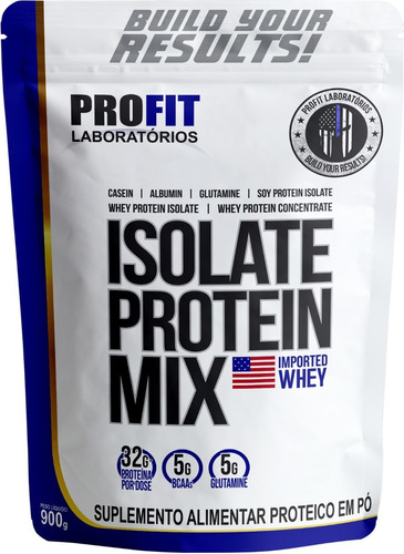 Suplemento em pó ProFit Laboratórios  Isolate Protein Mix proteínas Isolate Protein Mix sabor  cappuccino em doypack de 900g