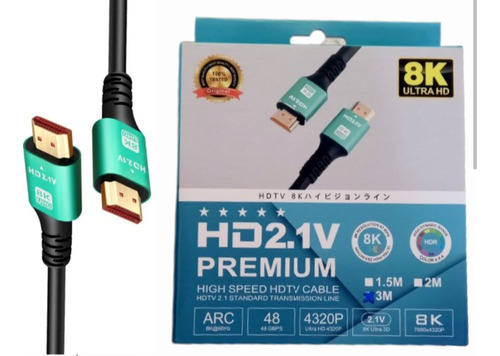Cable Hdmi A Hdmi 8k Version 2.1 De 3mts