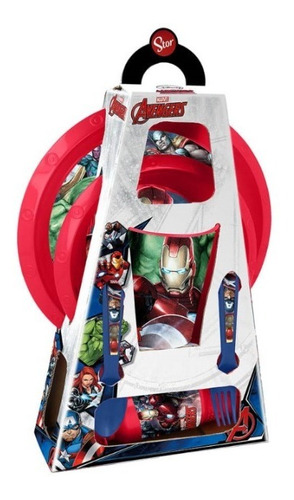Set X 6 Piezas De Bazar Plástico Avengers Original Y Oficial