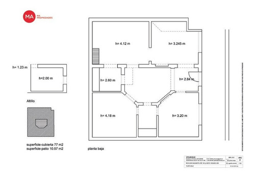 Imagen 3 de 5 de Venta Casa De Pasillo Centro Rosario 2 Dormitorios 2 Baños Patio Parrillero
