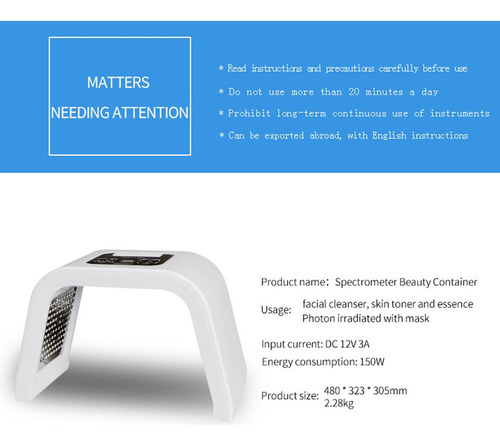 Nuevo Foton Led, Pdt 7 In1 Rejuvenescimento De Pele