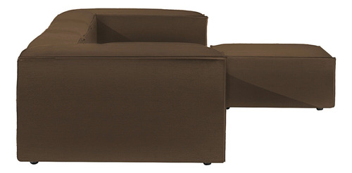 Sala Esquinera Moderna Latt Sillón Modular Terciopel Minimal Color Café Diseño De La Tela Terciopelo