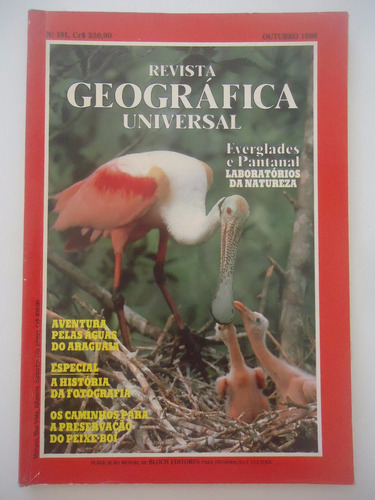 Revista Geográfica Universal #191 Ano 1990 Everglades