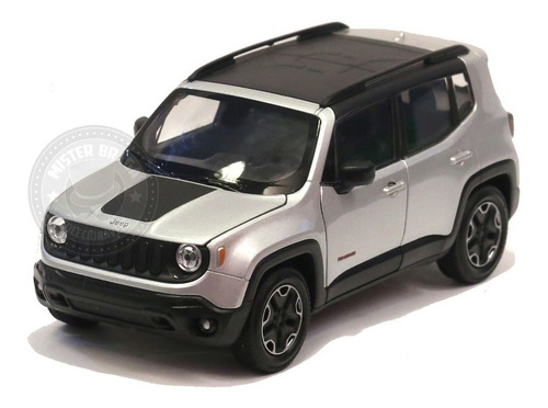 Miniatura Jeep Renegade Trailhawk Prata 1/24 Welly