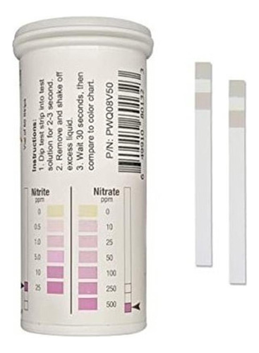 Nitrito 0-25 Ppm, Nitrato De 0-500 Ppm Dos Pad Tira De Prueb