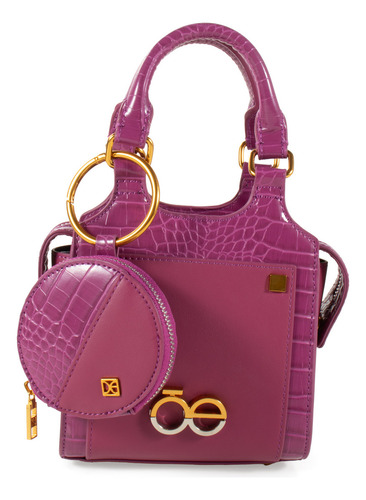 Bolsa Satchel Cloe Para Mujer Mini Con Monedero Color Fucsia