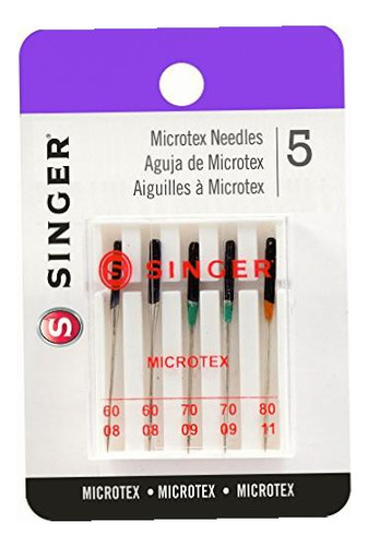 Singer 04708 Agujas De Coser Universales Microtex, Tamaños