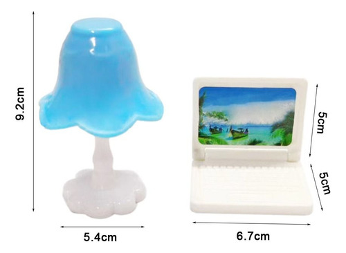 Set De Escritorio De Plástico Para Portátil En Miniatura Mod