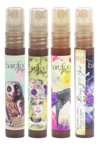 Barefoot Venus Perfume Your Soul - Juego De 4 Mini Aceite Co