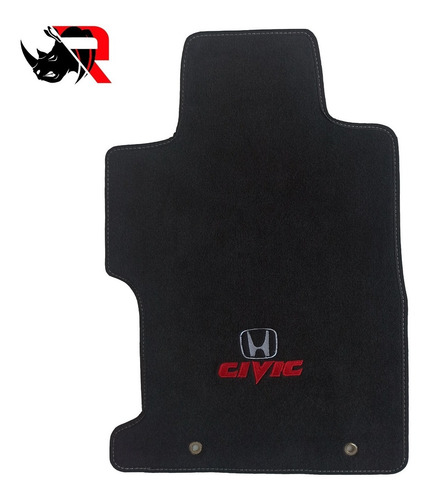 Imagen 2 de 4 de Tapetes Compatibles Con Civic Honda Rojo - Blanco