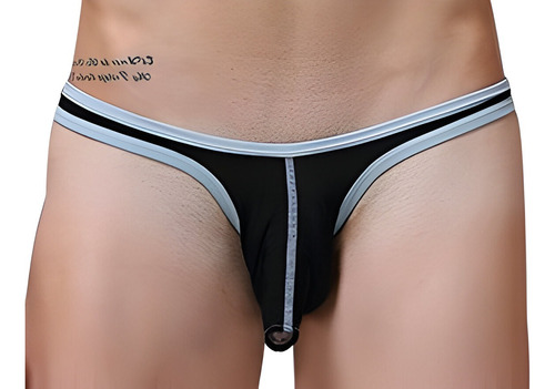 Ropa Interior Negro Hombre Sexy Tanga Masculina Negra Ms017