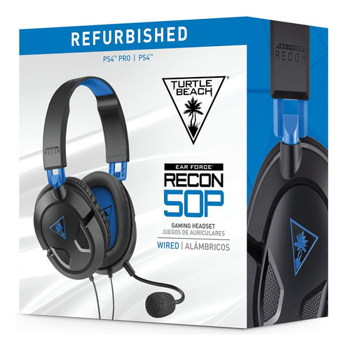 Audífonos Turtle Beach Earforce Recon 50p Ps4/ps5/pc Color Negro/azul