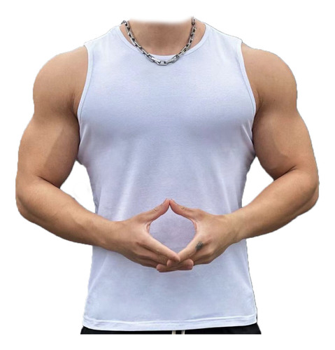 Camiseta Fitness Corrida 95% Algodón Transpirable Músculo