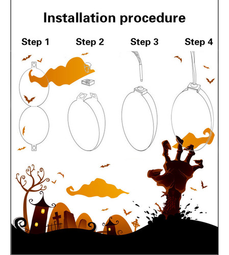Caja De Baterías I Halloween Led Lighting Props Skeleton Diy