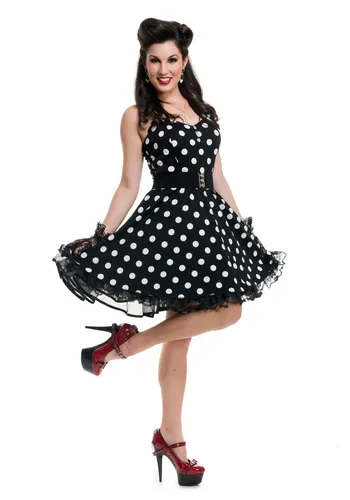 Las Mujeres De Negro De Lunares Pin Up Traje