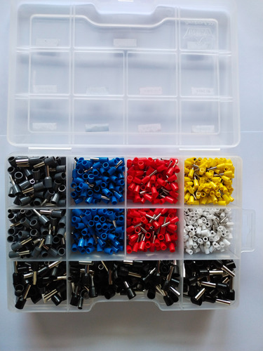 Kit Terminales Pin Hueco O Canutillo 24-10awg Con Ponchadora