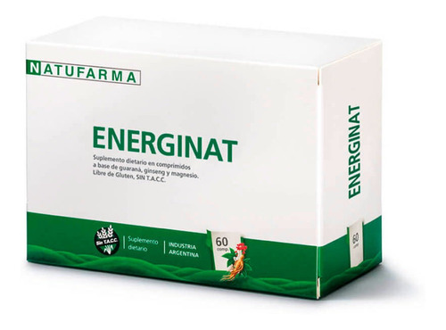 Energinat Natufarma X60 Comp Guarana Ginseng Magnesio S/tacc