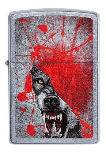 Encendedor A Prueba De Viento Mechero Diseño Lobo Zippo