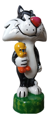 Figura Silvestre Y Piolín Lonney Toons Artesanal