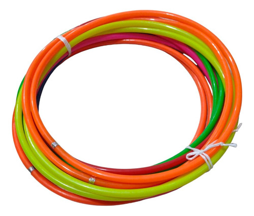 Ula Ula O Hula Hoop Chico Manguera De Color Con 12 Aros Multicolor