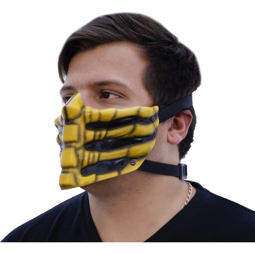 Mascara Bozal Scorpion Mortal Combat Color Amarillo Mcs