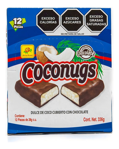 Chocolate Coconugs De La Rosa 12 Piezas