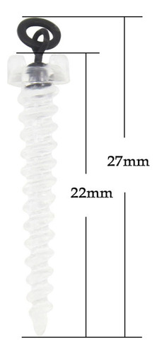 4 Equipo De Pesca De Cebo Tornillos De Plástico Cebos 27 Mm