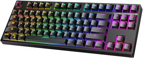  Teclado compacto 80% mecánico para juegos, teclado