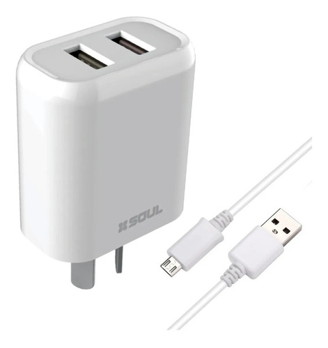 Cargador Viajero Soul 2.4 Amp Micro Usb